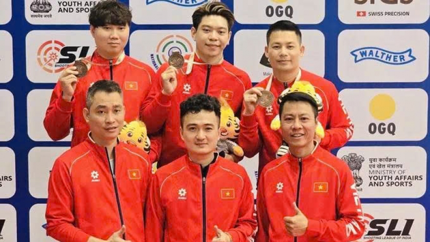 Silver for men’s 25m centrefire pistol team at Asian Rifle/Pistol Championship